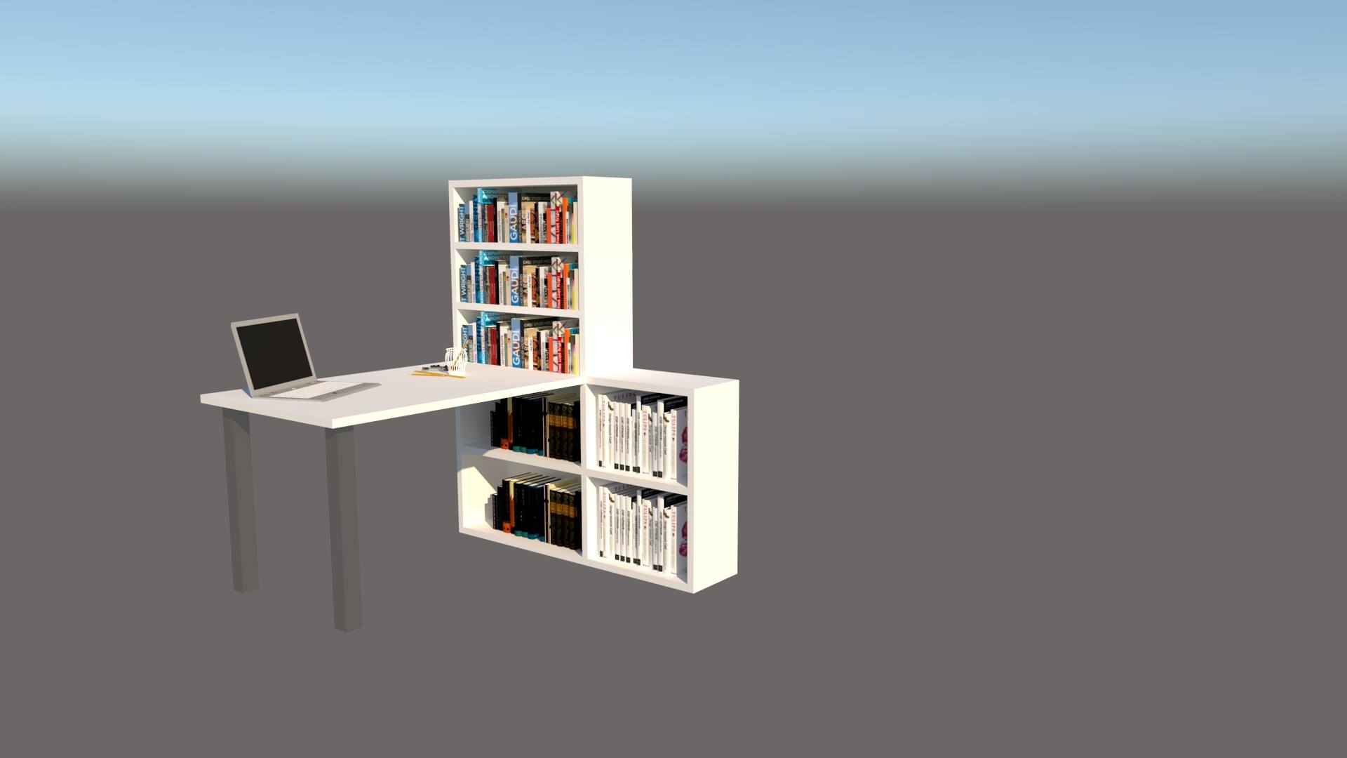 Çalışma Masası-kitaplık