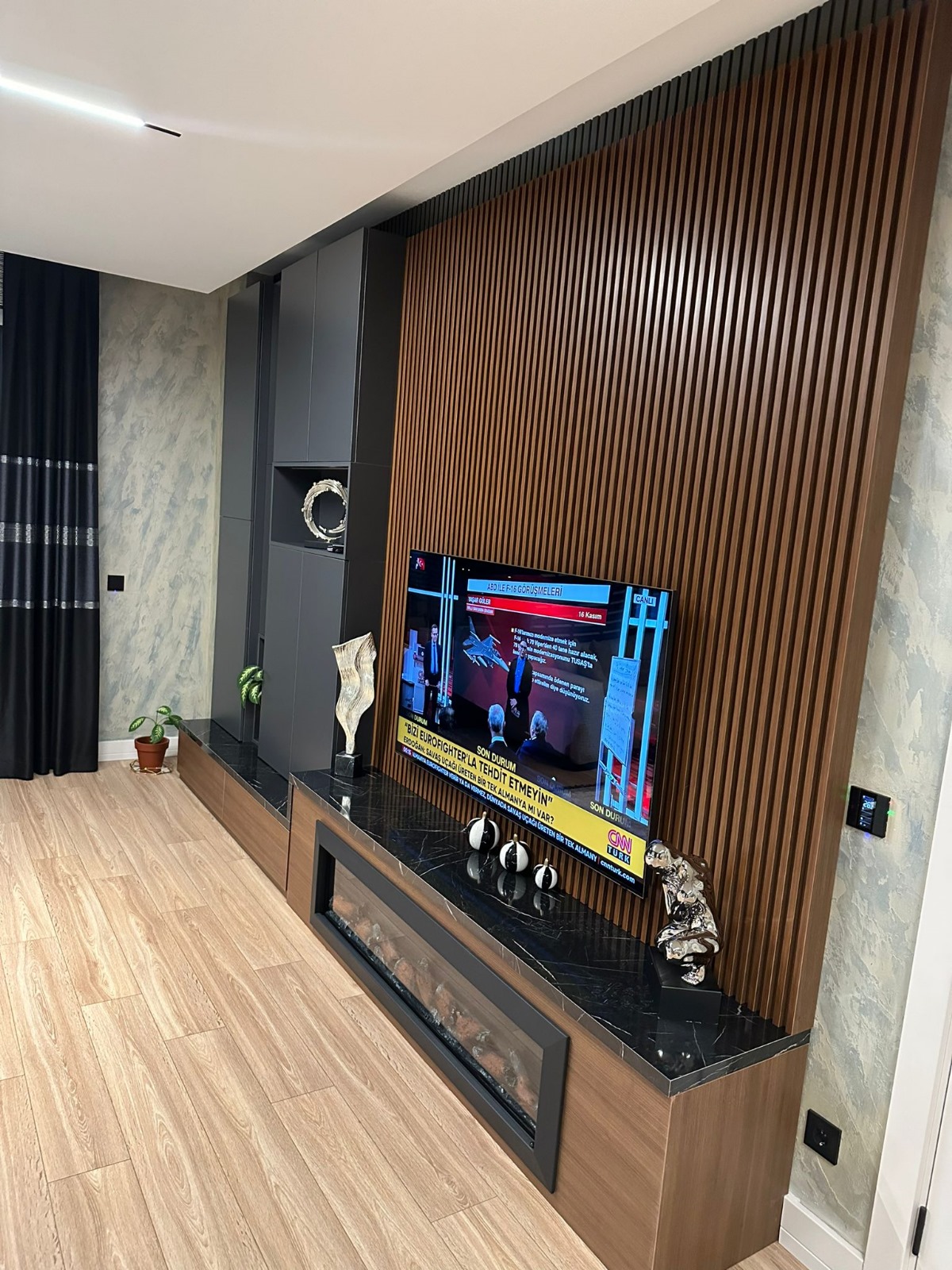 Şömineli Tv Ünitesi